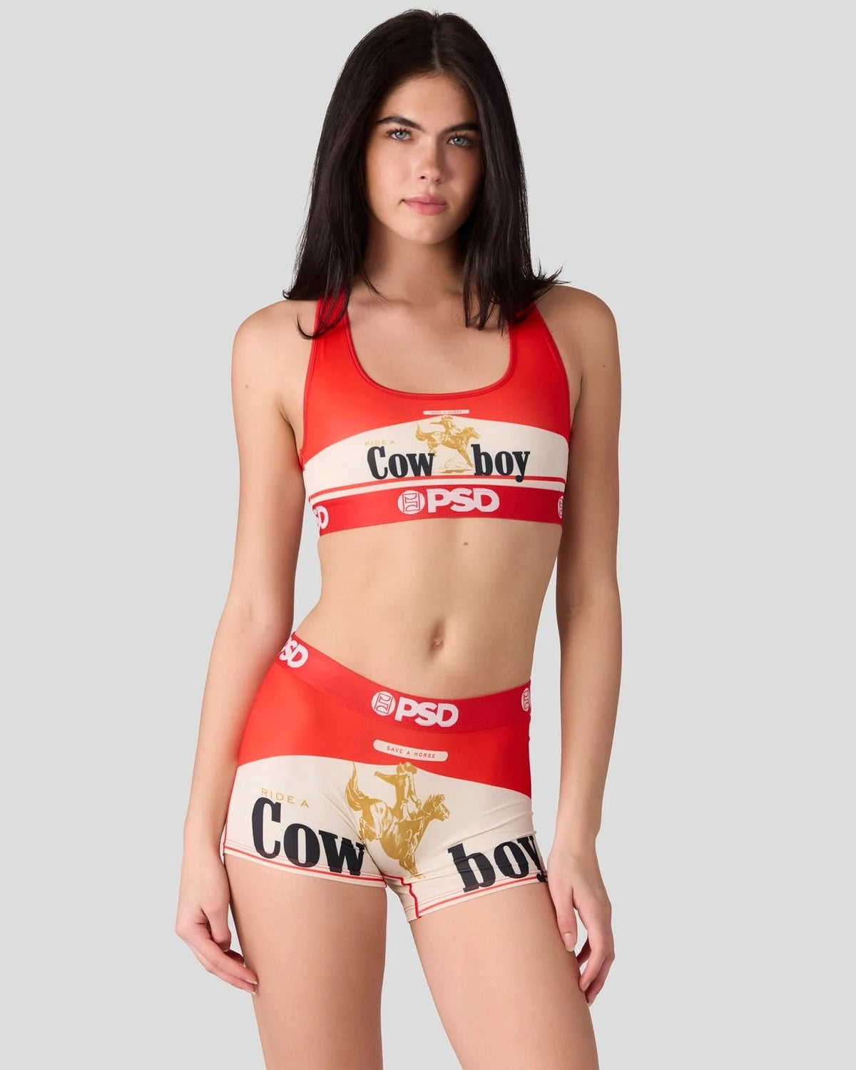 Women PSD Ride a Cowboy - Sports Bra
