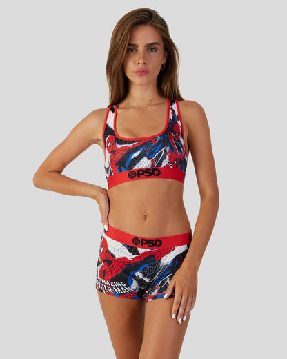 Women PSD Womens Spider-Man Sports Bra