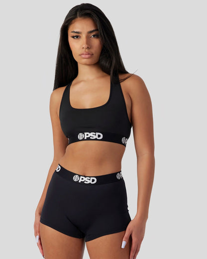 Women PSD Solids - Black - Boy Short