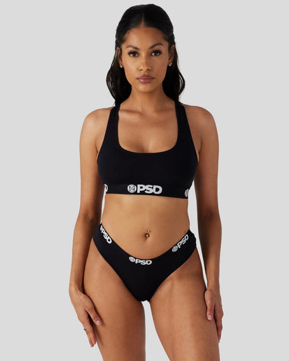 Women PSD Solids - Black - Cheeky