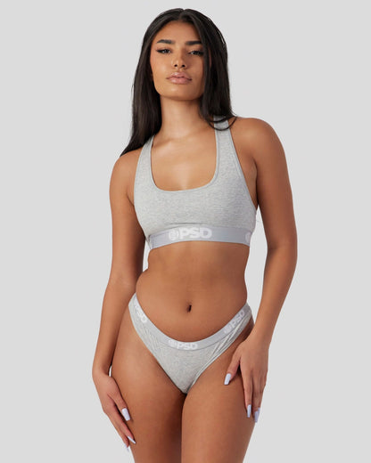 Women PSD Modal Solids - Athletic Grey - Thong - Modal