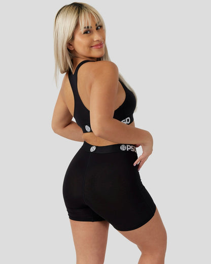 Women PSD Modal Solids - Black - Womens Boxer Brief - Modal