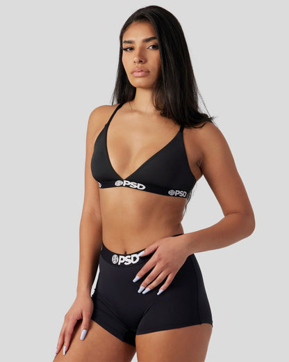 Women PSD Solids - Black - Triangle Bralette