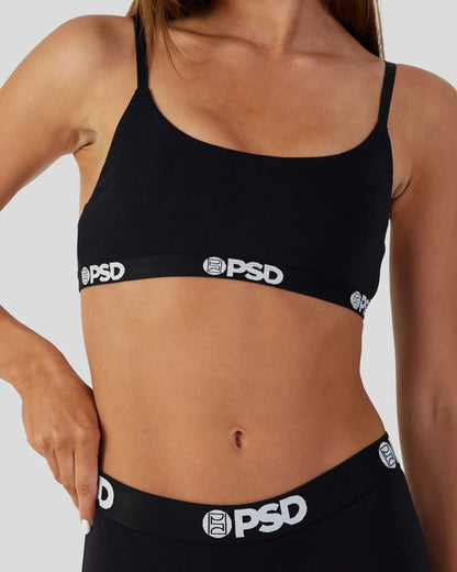Women PSD Modal Solids - Black - Scoop Bralette - Modal