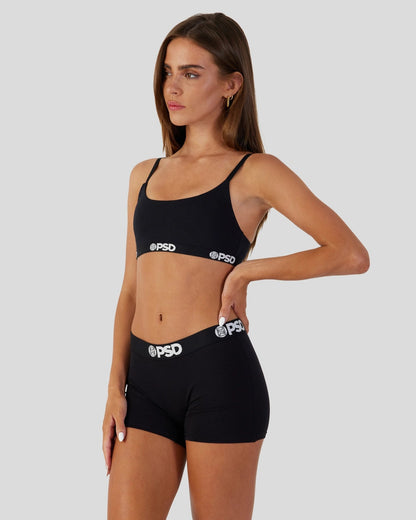 Women PSD Modal Solids - Black - Scoop Bralette - Modal