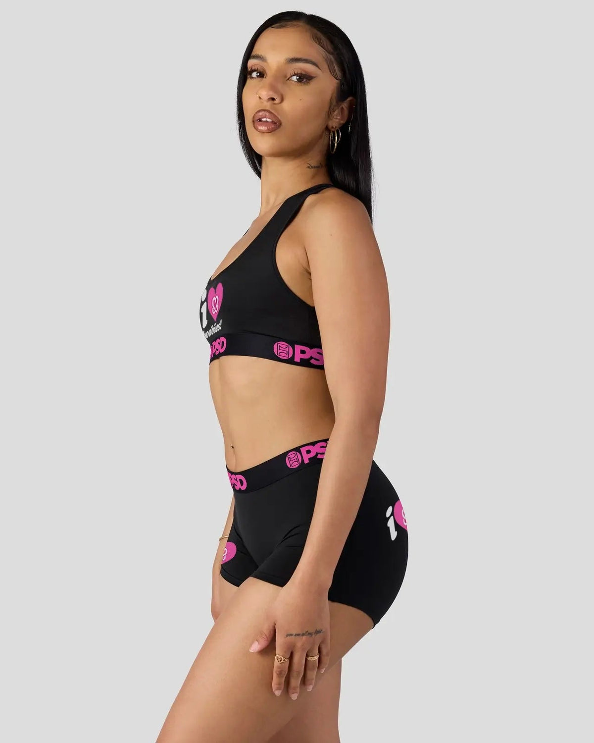 Women PSD Keep A Breast - I Heart Boobies - Boy Short