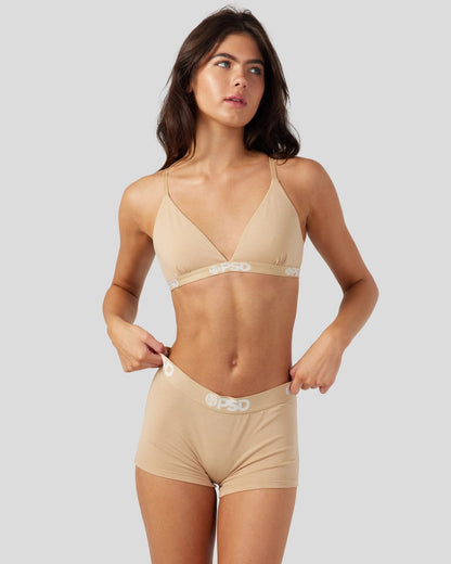Women PSD Modal Solids - Sand - Triangle Bralette - Modal