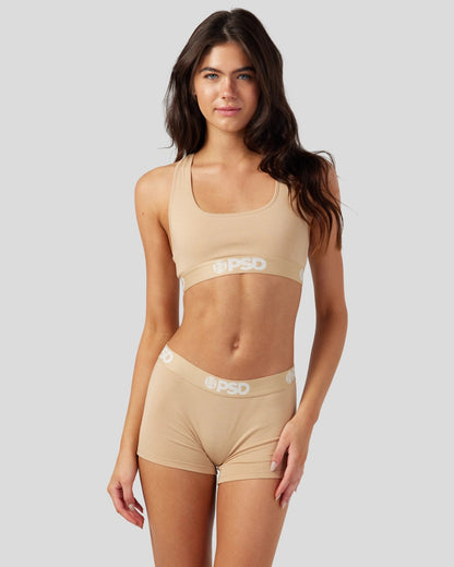 Women PSD Modal Solids - Sand - Sports Bra - Modal