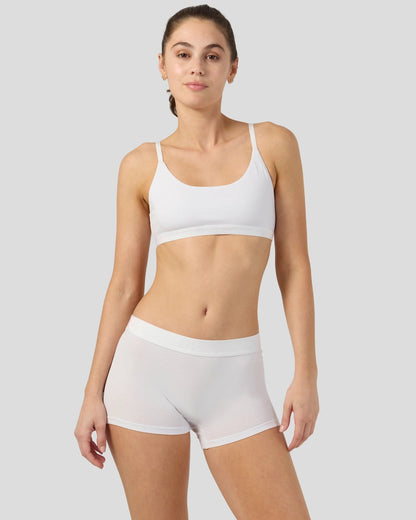 Women PSD Modal Solids - White - Scoop Bralette - Modal