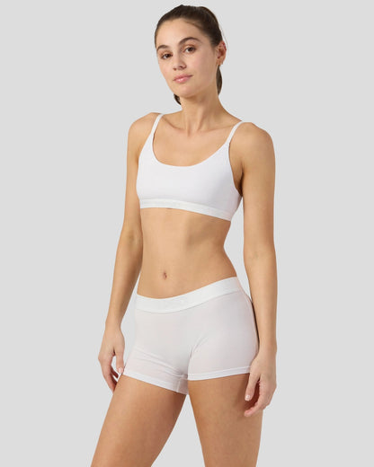 Women PSD Modal Solids - White - Scoop Bralette - Modal