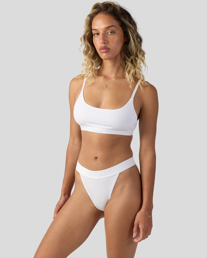 Women PSD Modal Solids - White - Tanga - Modal