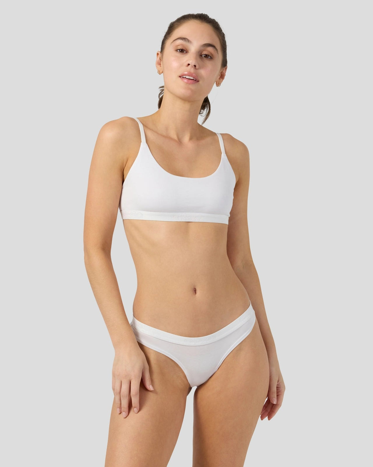 Women PSD Modal Solids - White - Thong - Modal