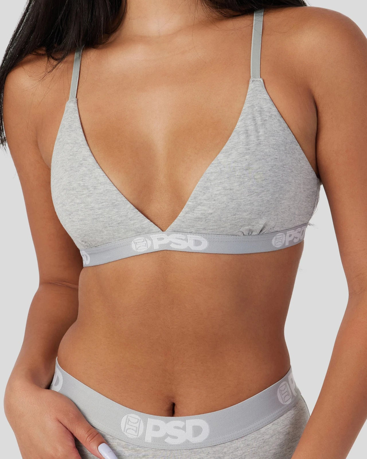 Women PSD Modal Solids - Athletic Grey - Triangle Bralette - Modal