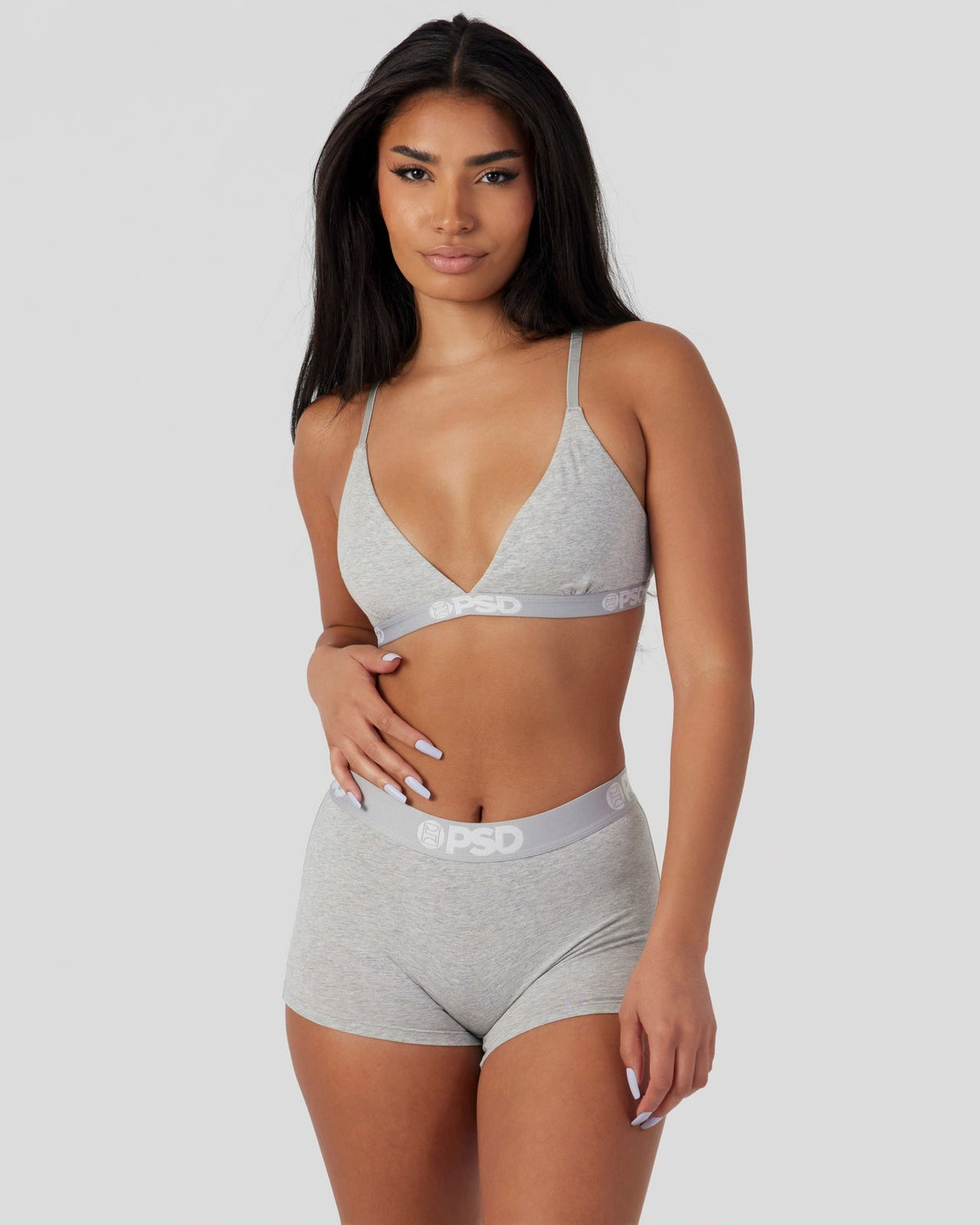 Women PSD Modal Solids - Athletic Grey - Triangle Bralette - Modal