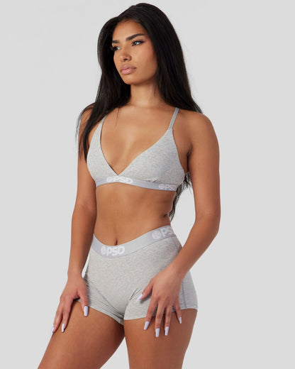 Women PSD Modal Solids - Athletic Grey - Triangle Bralette - Modal