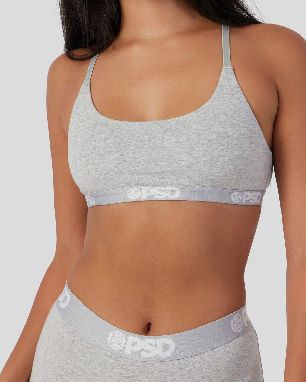 Women PSD Modal Solids - Athletic Grey - Scoop Bralette - Modal