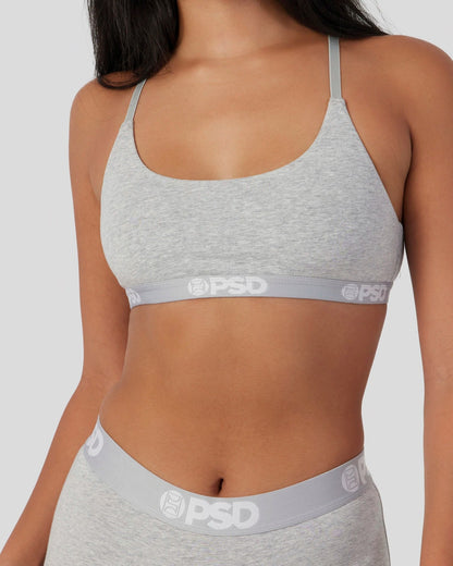 Women PSD Modal Solids - Athletic Grey - Scoop Bralette - Modal