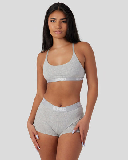Women PSD Modal Solids - Athletic Grey - Scoop Bralette - Modal