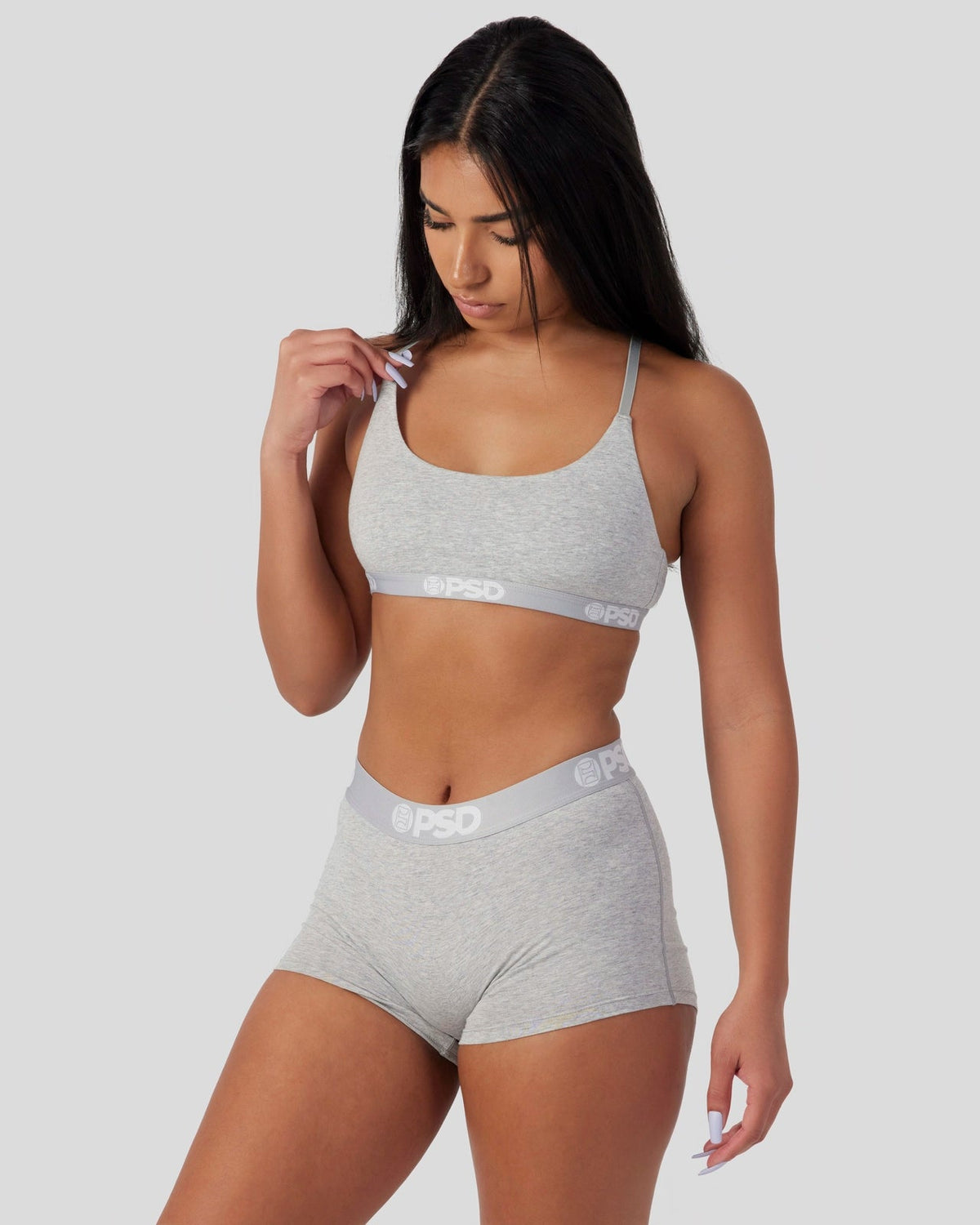 Women PSD Modal Solids - Athletic Grey - Scoop Bralette - Modal