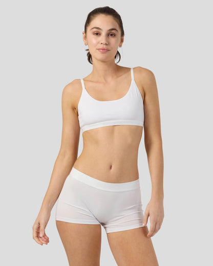 Women PSD Modal Solids - White - Boy Short - Modal