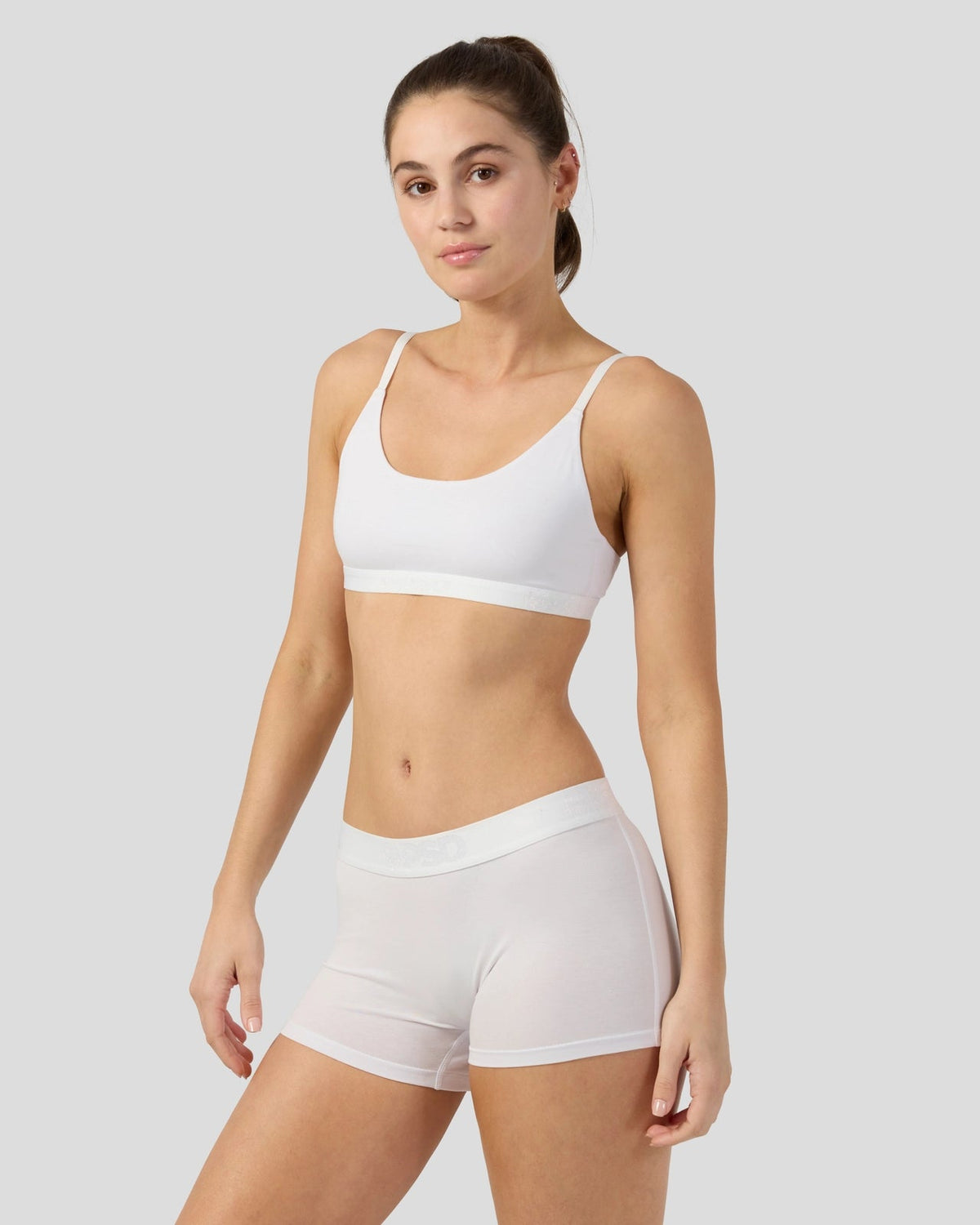 Women PSD Modal Solids - White - Boy Short - Modal