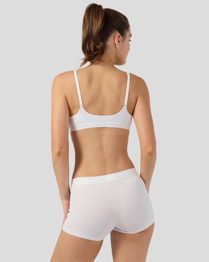 Women PSD Modal Solids - White - Boy Short - Modal