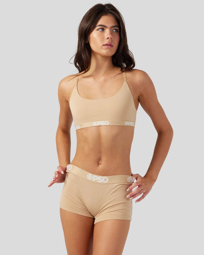 Women PSD Modal Solids - Sand - Scoop Bralette - Modal