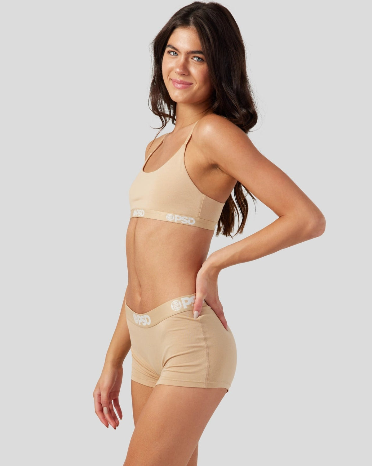 Women PSD Modal Solids - Sand - Scoop Bralette - Modal