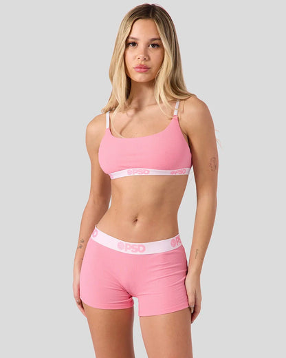 Women PSD Ribbed - Baby Pink - Scoop Bralette - Ribbed