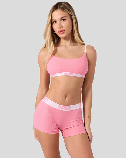 Women PSD Ribbed - Baby Pink - Boy Short - Ribbed