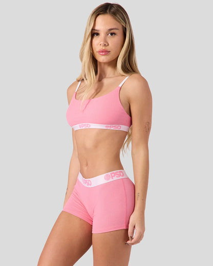 Women PSD Ribbed - Baby Pink - Boy Short - Ribbed