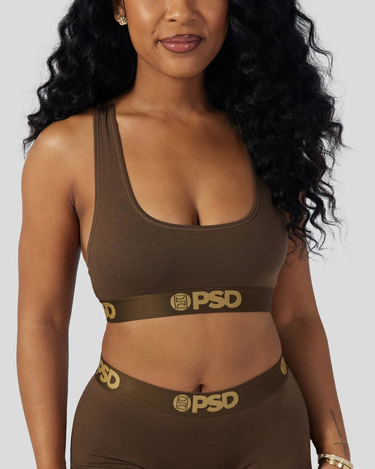 Women PSD Modal Solids - Cocoa - Sports Bra - Modal