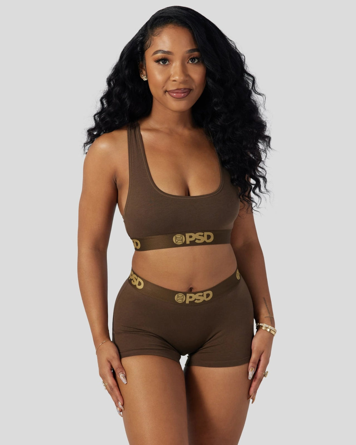 Women PSD Modal Solids - Cocoa - Sports Bra - Modal