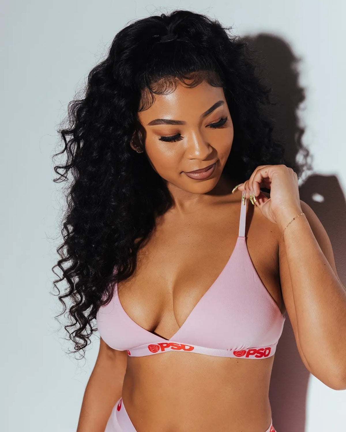 Women PSD Modal Solids - Pink - Triangle Bralette - Modal