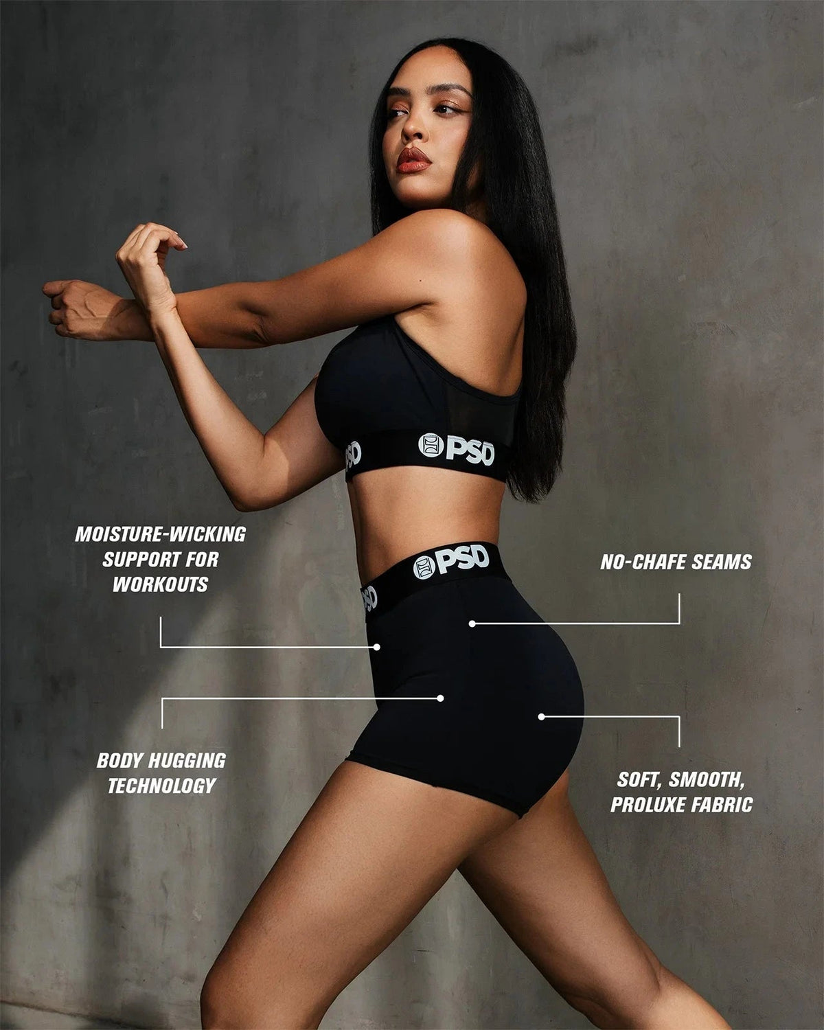 Women PSD ProLuxe - Black - Compression Short
