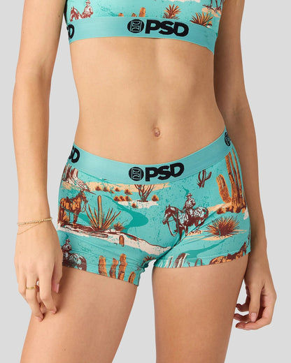 Women PSD Ranch Life Teal - Boy Short