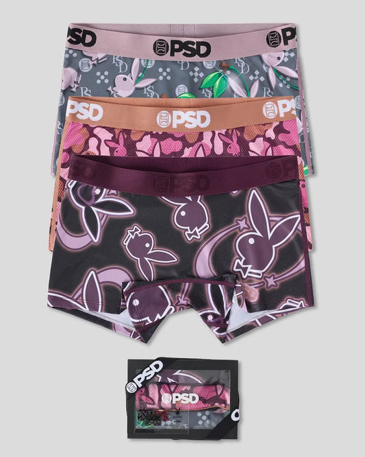 Women PSD 3 Pack - Playboy Tumble - Boy Short