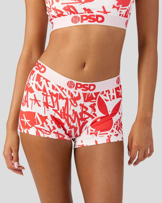 Women PSD Playboy - Red Tags - Boy Short