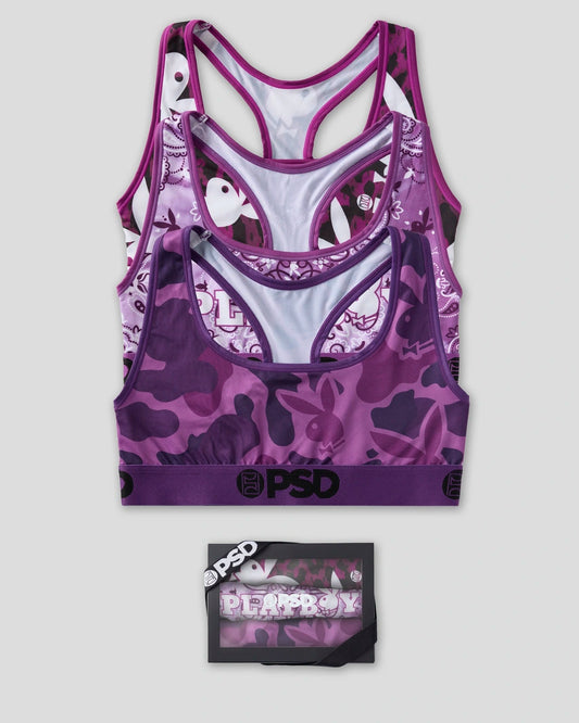 Women|Sale PSD 3 Pack - Playboy Purp - Sports Bra