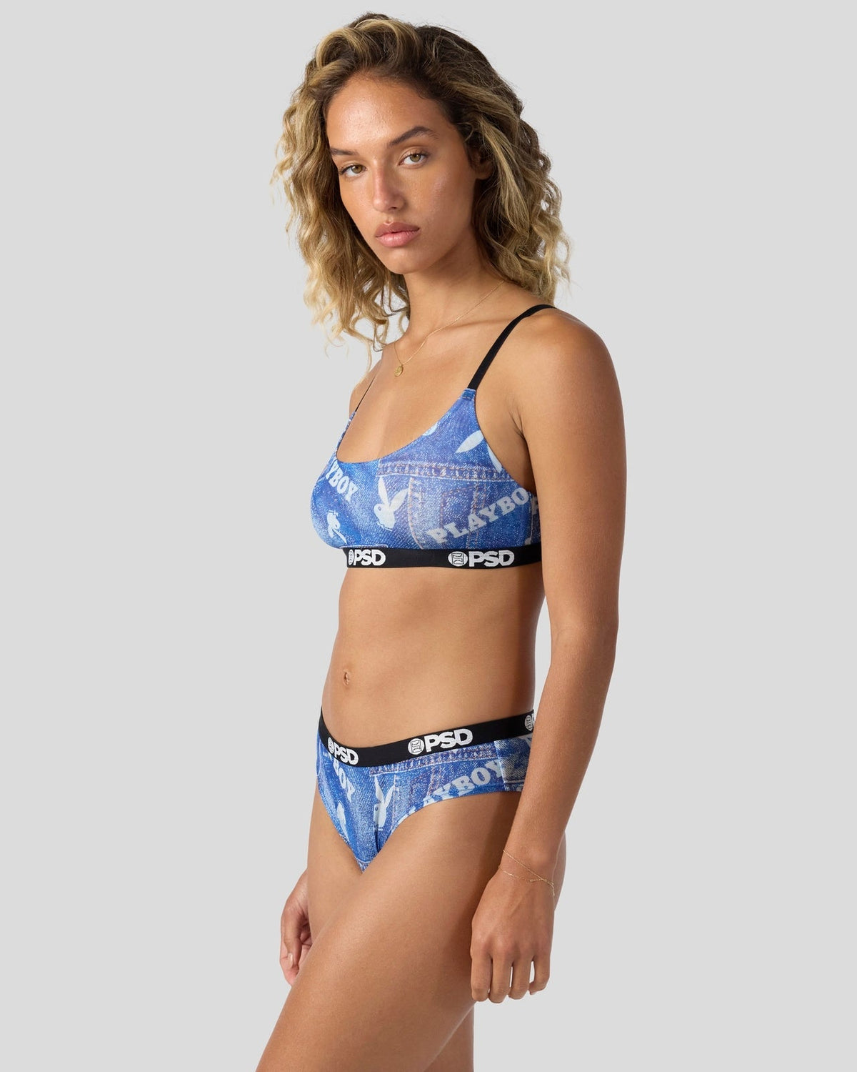 Women|Sale PSD Playboy - Denim Mesh - Scoop Bralette - Mesh