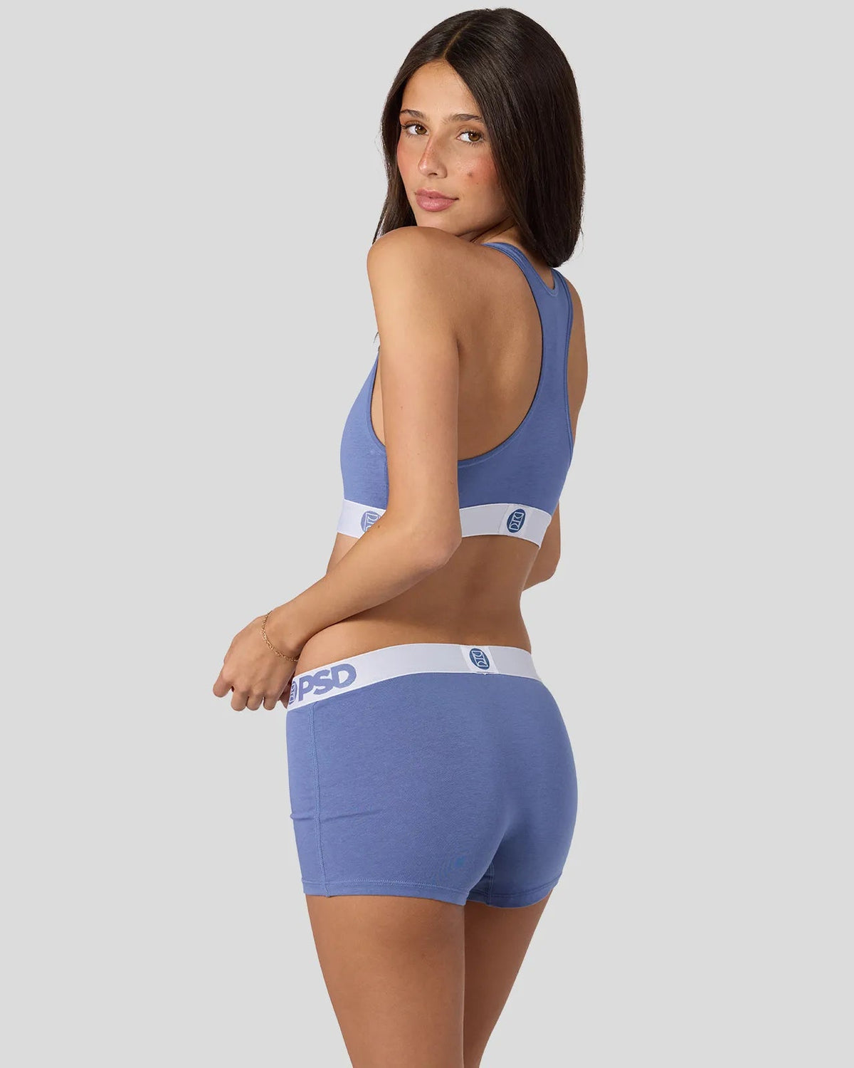 Women PSD Modal Solids - Blue Denim - Sports Bra - Modal