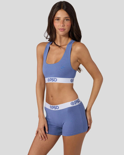 Women PSD Modal Solids - Blue Denim - Sports Bra - Modal