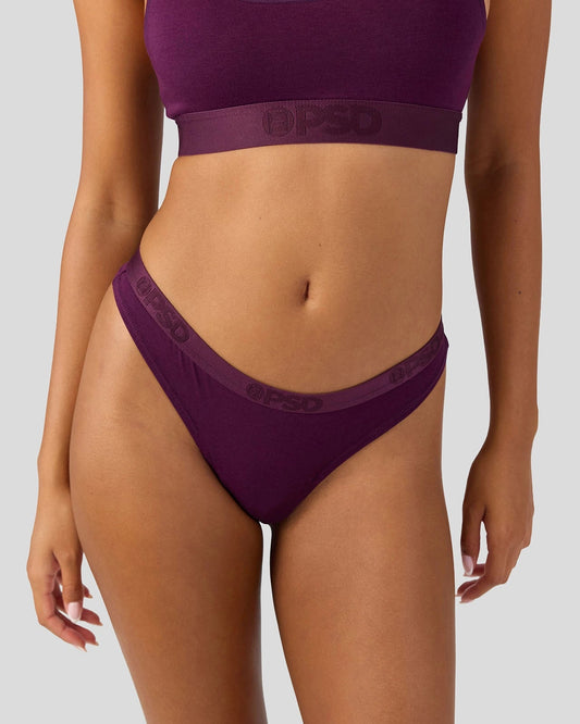 Women PSD Modal Solids - Plum - Thong - Modal