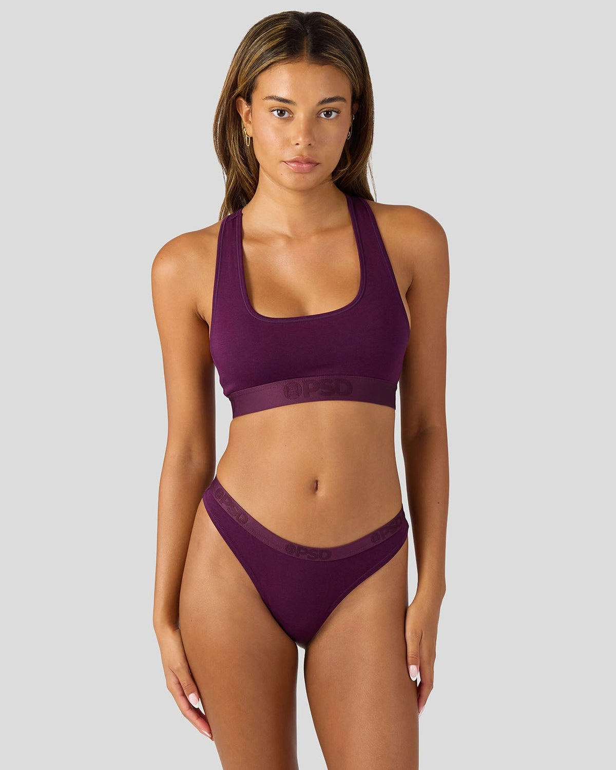 Women PSD Modal Solids - Plum - Thong - Modal
