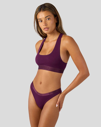 Women PSD Modal Solids - Plum - Thong - Modal