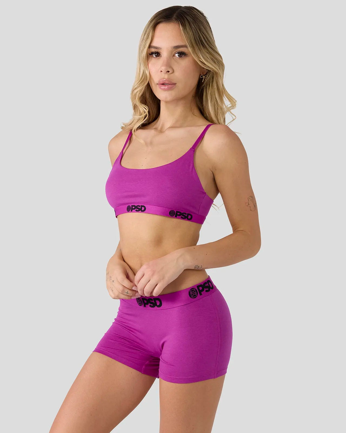 Women PSD Modal Solids - Electric Fuchsia - Scoop Bralette - Modal