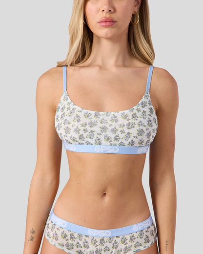 Women PSD Mesh - Sky Blossom - Scoop Bralette - Mesh