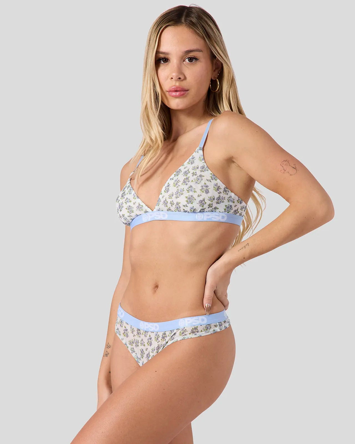 Women PSD Mesh - Sky Blossom - Thong - Mesh