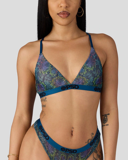 Women|Sale PSD Mesh - Floclr Blst - Triangle Bralette - Mesh