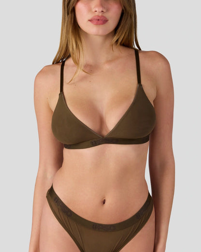 Women|Sale PSD Mesh - Solid Coco - Triangle Bralette - Mesh